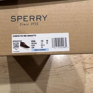 Mens Sperry sz 14 striper PW ankle boots - New